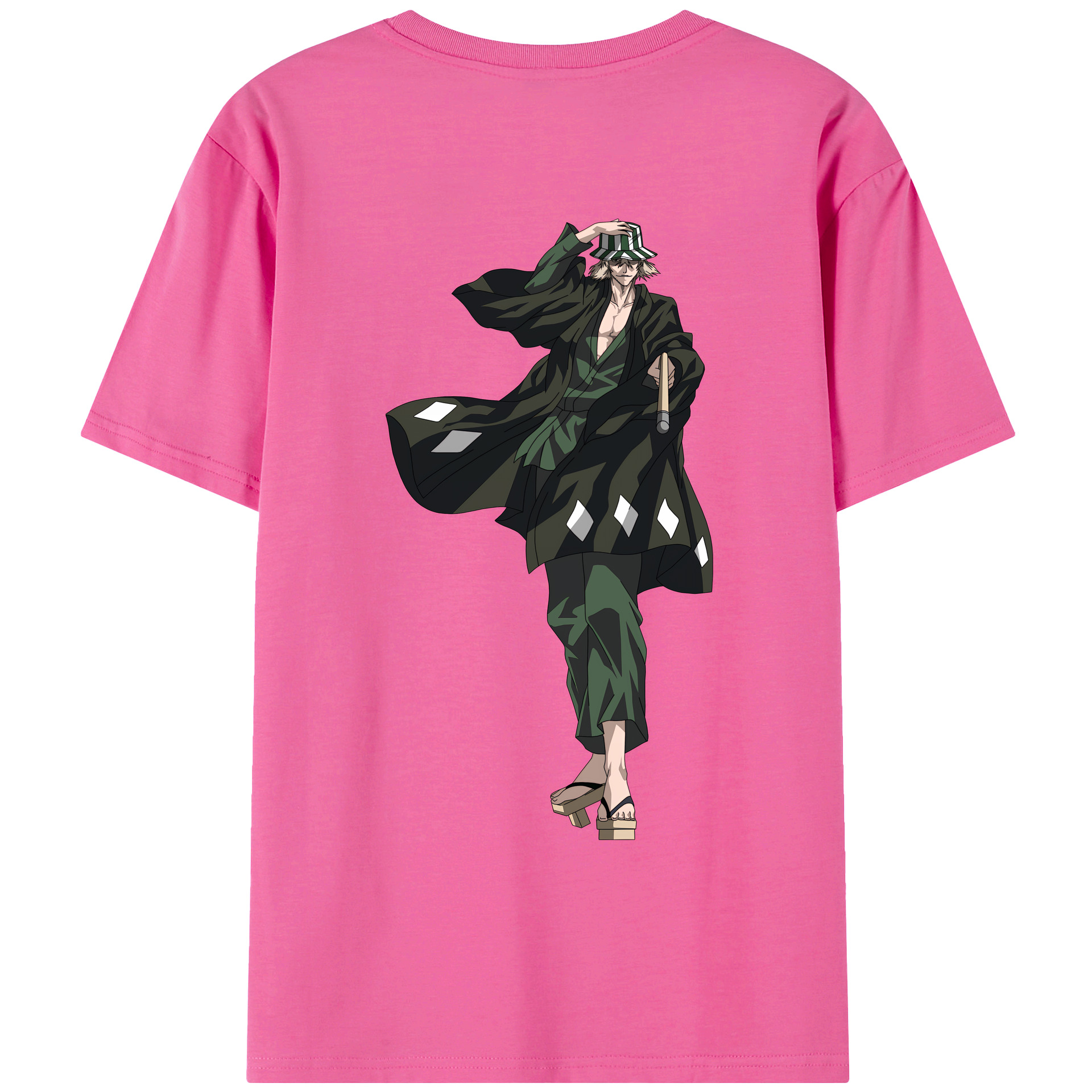 （画像用） "ブリーチ 浦原 喜助（うらはら きすけ） BLEACH Urahara Kisuke " レディース半袖Tシャツ(バックプリント)